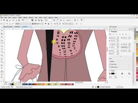 Dress speed art/tutorial in corel draw 2018 - Chesta Designs