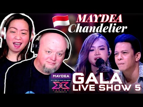 MAYDEA "CHANDELIER" || X FACTOR INDONESIA || GALA LIVE SHOW 5 || BLIND AND HONEST REACTION
