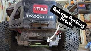 How to Release Toro Timecutter Parking Break.