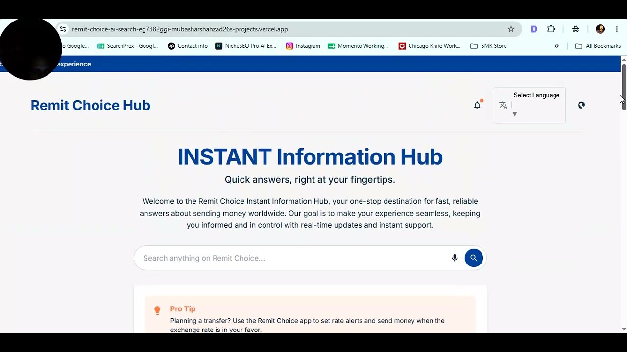 Remit Choice Technical SEO case study — live Google Search Console screen recording