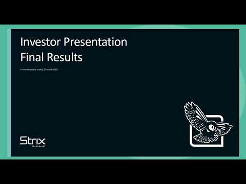 Strix Group - Investor Presentation (FY Results) - August 2026