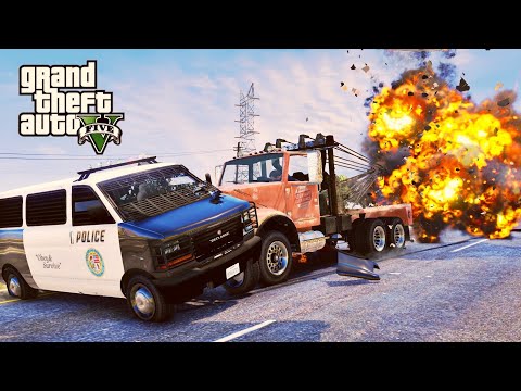 GTA 5 Tow Truck Crashes - Impact Compilation - Destruction Part 2