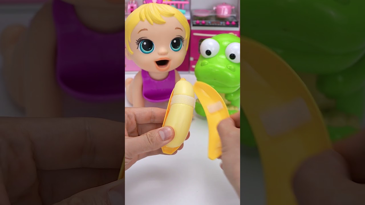 Satisfying Miniemouse and Pororo Eat Banana vs Corn Set Toys | ASMR Unboxing with Bonnie