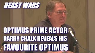 Optimus Prime Voice Actor Garry Chalk Reveals his Favourite Optimus During TFcon Toronto 2005. video