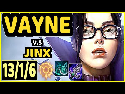 CHRISBERG (VAYNE) vs JINX - 13/1/6 KDA BOTTOM ADC GAMEPLAY - EUW Ranked MASTER