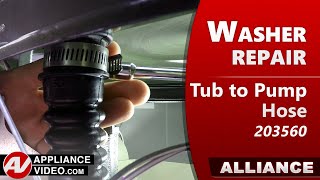 Washer Leaking Water - Tub-to-Pump Hose Repair