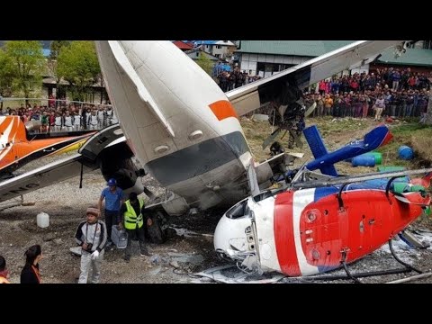 LUKLA AIRPORT LANDING TAKEOFF AND CRASH