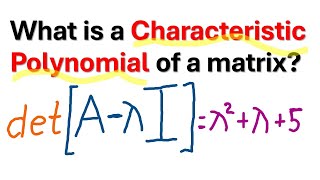 What is a Characteristic Polynomial of a Matrix? - Math, Dynamics, and Control Tutorial