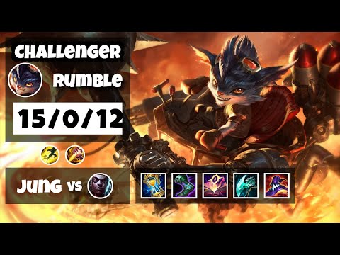 Rumble vs Ekko EU Challenger JUNGLE (15/0/12) - v11.12