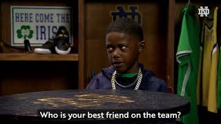 Junior Reporter asks Notre Dame Football Players the Tough Questions