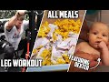 Full Leg Workout | All Meals I Eat to Build Muscle