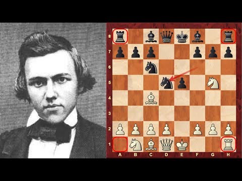 Child chess genius Paul Morphy plays his dad in 1850 with Queen Rook odds