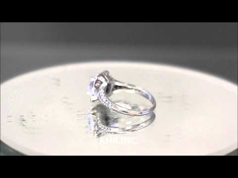 14K WHITE GOLD CUSHION CUT DIAMOND ENGAGEMENT RING DECO 1.70CTW EGL USA -  KNR INC - 747