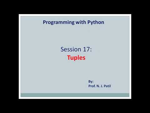 Python Session 17 Tuples