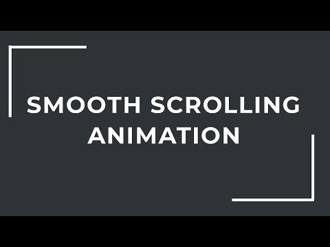 Jquery Smooth Scroll Animation Tutorial Jquery Plugin Tutorial