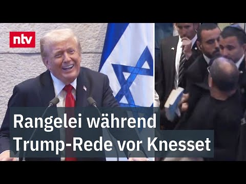 Tumult bei Trump-Rede - Knesset-Abgeordnete fliegen raus