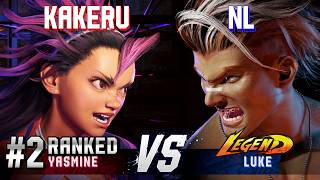 SF6 ▰ KAKERU (#2 Ranked Yasmine) vs NL (Luke) ▰ High Level Gameplay