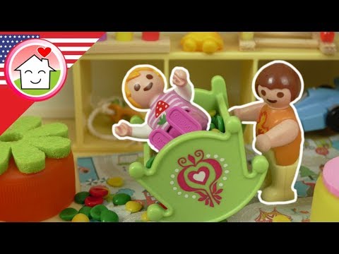 Playmobil English Mia Goes to Playgroup - The Hauser family - Toys films for kids