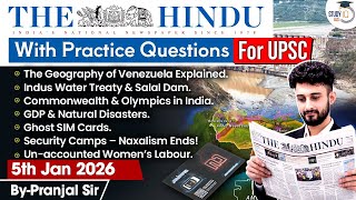 The Hindu Analysis | 5th January 2026 | The Hindu News Paper Today With Practice Questions