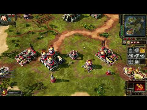 Command and Conquer Red Alert 3 3V3 Hard AI on Magmageddon.