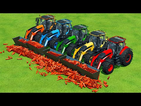 LOAD AND TRANSPORT CARROTS WITH VALTRA TRACTORS - Farming Simulator 22