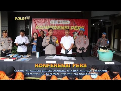 POLRES TULUNGAGUNG RILIS JUDI TOGEL DAN SABUNG AYAM