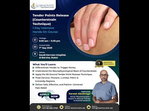 Tender Points Release (Counterstrain Technique) | Hands-On Course Dubai 2025 #learnovate