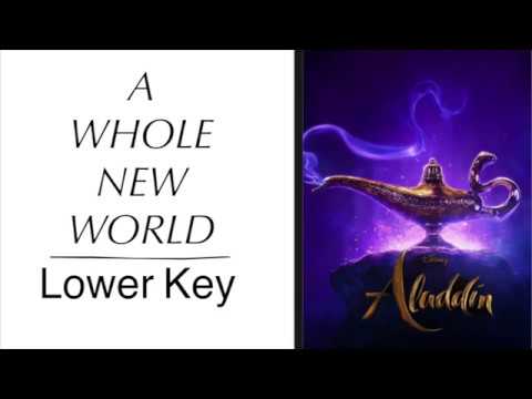 A Whole New World (Lower Key) [From Walt Disney&#39;s &quot;Aladdin&quot;] [Piano Instrumental Karaoke Track]