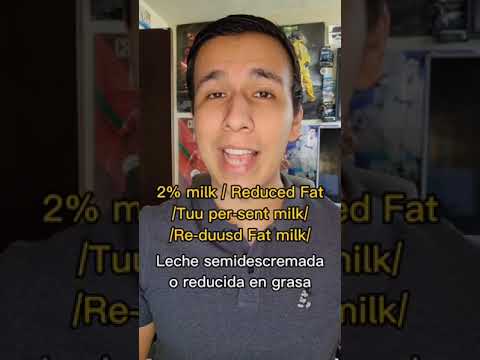 Tipos de leche en inglés 🥛