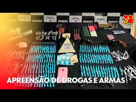 PMMG realiza operação em Medina que resultou na apreensão de armas e grande quantidade de drogas