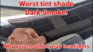 Vivid dark smoke tint. Low visibility Warning ⚠️ don't install. Swap to brighter LEDs. #cruzetalk