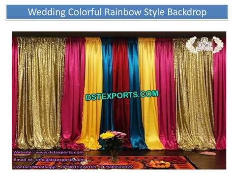 Wedding mandap lehariya backdrop curtains pakistani wedding ...
