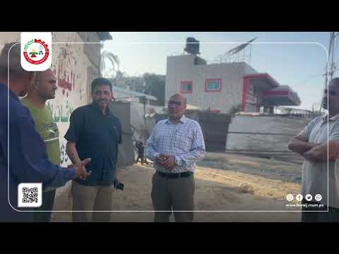 تسليك وتأهيل خطوط صرف صحي في شارع مستشفى شهداء الأقصى في مدينة في دير البلح