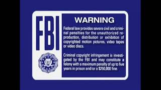 Blue FBI Warning Screens (2000) present DVD Capture