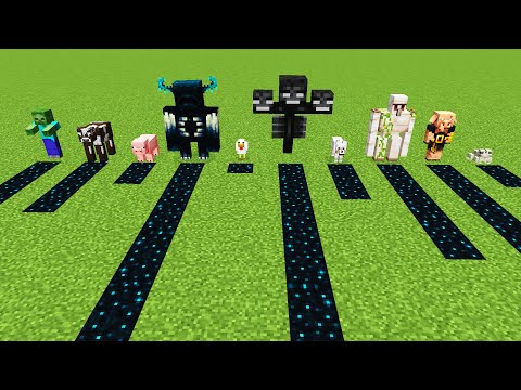 Sculk Generation by all Minecraft Mobs - Which Mob Will generate more Sculk?