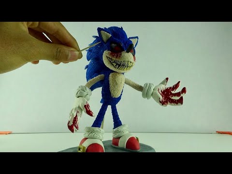 Como hacer a SONIC.EXE de plastilina / how to Sonic.Exe in Clay
