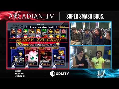 Arcadian 4 - Jai & Zed vs. $adWONGqing & Jin - SSBM Doubles Winners Quarterfinals - Smash Melee