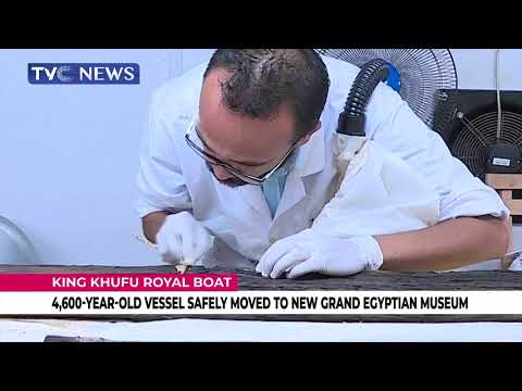 [WATCH] King Khufu 4,600 Year Old Royal Boat Safely Moved To New Grand Egyptian Museum