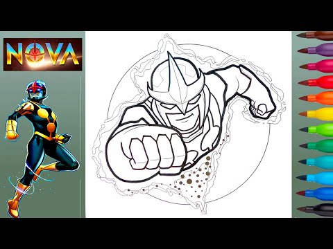 Coloring Marvel, NOVA, Markers | N3WPORT & Meggie York - Runaway