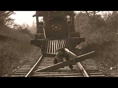 Buster Keaton - Clearing the railroad ties