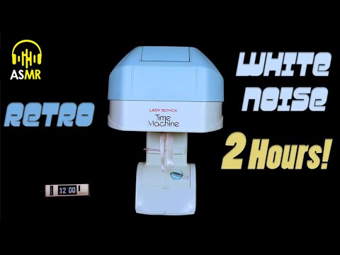 🔊White Noise Therapy - 1970s Bonnet HAIR DRYER 2 Hours! ASMR - Relax🌎 Sleep 💤 Concentrate💡