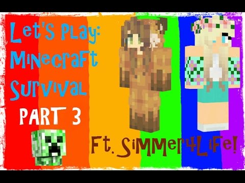Let's Play: Minecraft Survival Mode w/ Simmer4Life - (Part 3) - Floating Waterfall