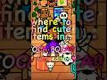 Where to find cute items in TOCA BOCA! FREE EDITION!💗 *highly requested* || #aesthetic #tocaboca