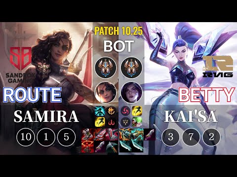 SB Route Samira vs RNG Betty Kai'Sa Bot - KR Patch 10.25