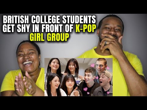 🇰🇷🇬🇧 FUNNY! Americans React "British College Students get SHY in front of K-POP Girl Group fromis_9"