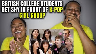 🇰🇷🇬🇧 FUNNY! Americans React "British College Students get SHY in front of K-POP Girl Group fromis_9"