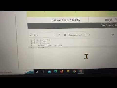 Waiting Time Code Chef Solution In Python