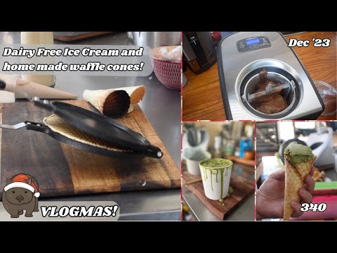 VLOGMAS 2023 - Chocolate and Basil Ice Cream, Homemade waffle cones! | Off Grid Australia 340