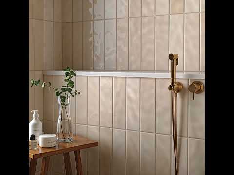 Carrelage mur effet zellige Amani Beige Sable 7x25 cm