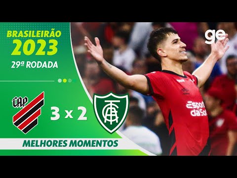 Gols e lances de Athletico Paranaense x América-MG